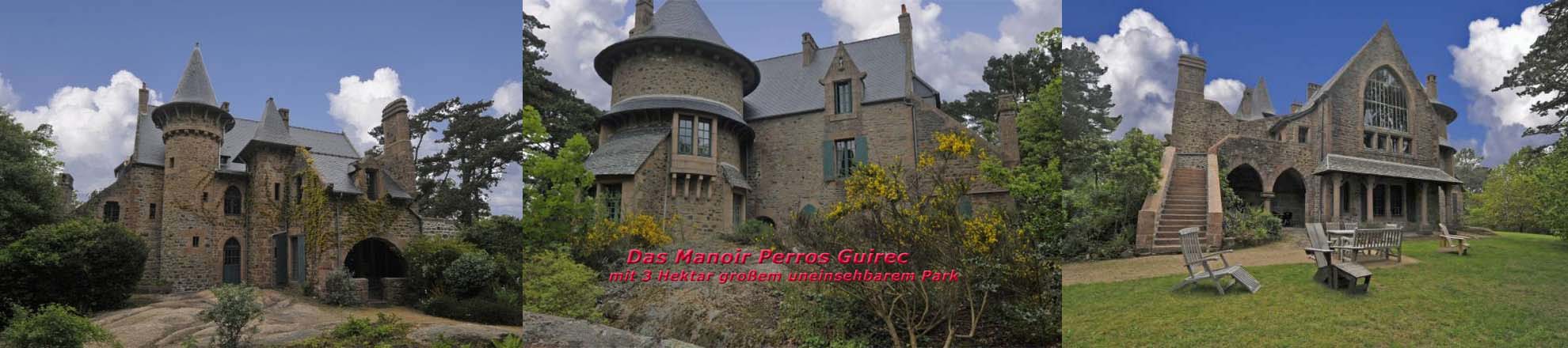 Traumhaftes bretonisches Manoir mit sehr viel Charme inmitten eines 3 Hektar großen uneinsehbaren Grundstücks an der "Granit Rose" in Perros Guirec.